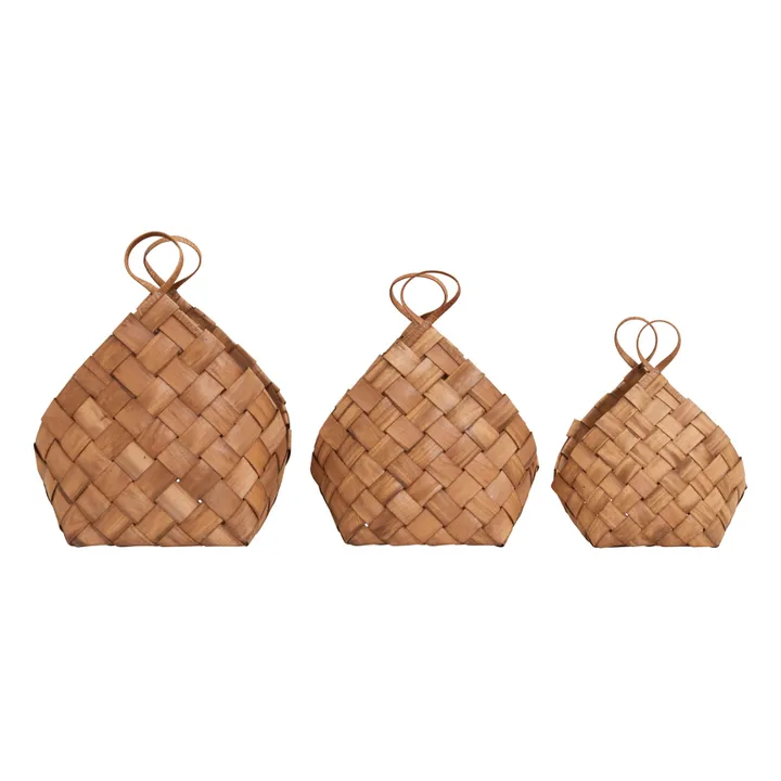 House Doctor Panière Conical - Set de 3 | Marron