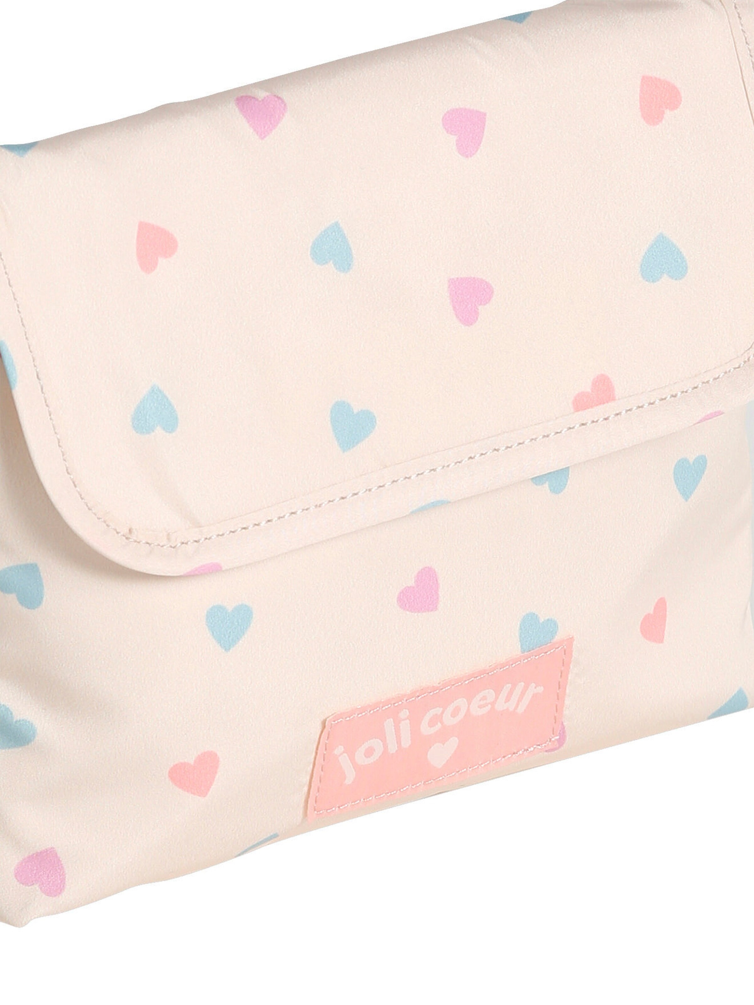 Vertbaudet Kleine Mädchen Lunchbox-Tasche HERZEN wollweiß