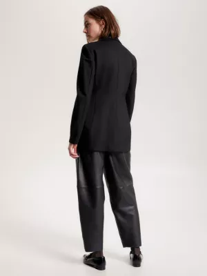 Blazer Slim Fit de Abotoamento Simples