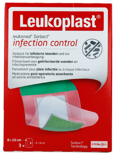 Leukoplast Leukomed Sorbact 8x10cm 3ST