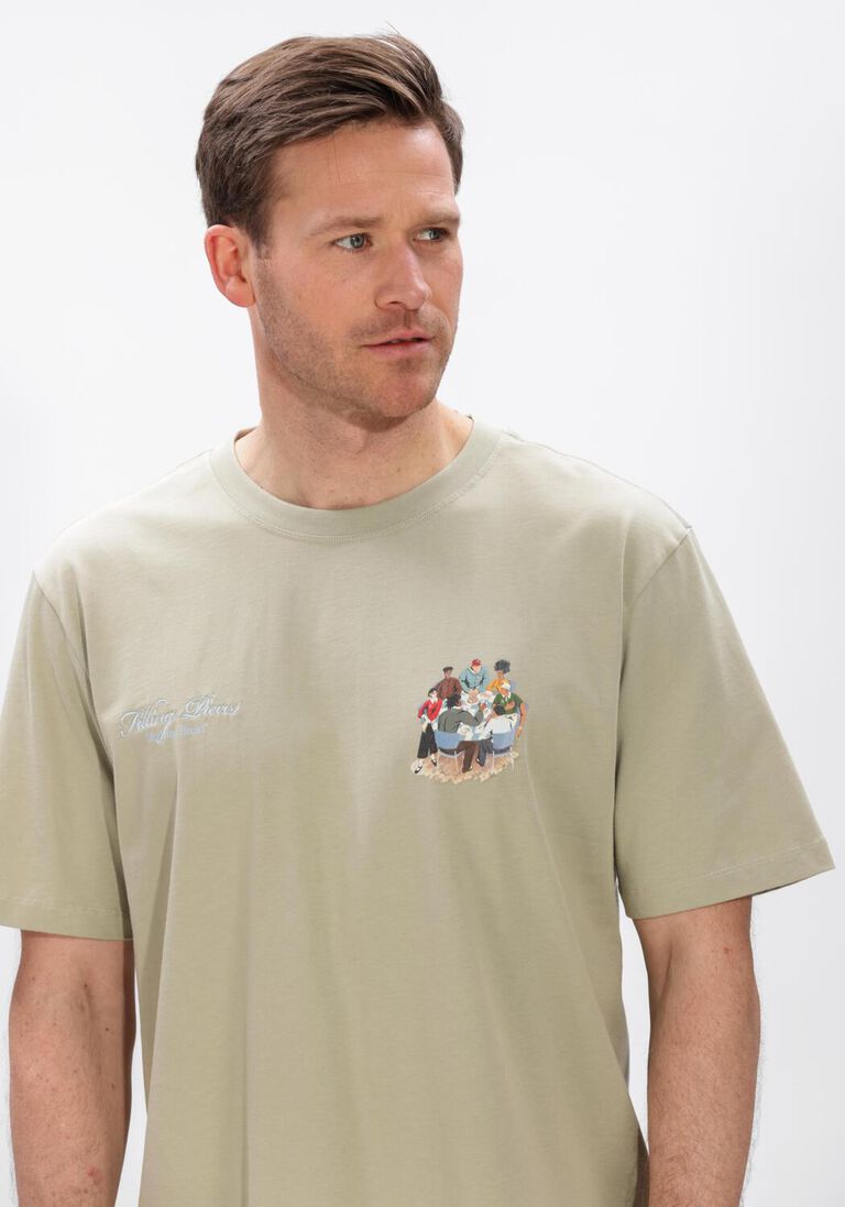 beige filling pieces t-shirt t-shirt supper