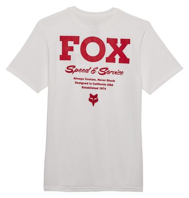 T-Shirt Manches Courtes Fox Speed & Service Blanc