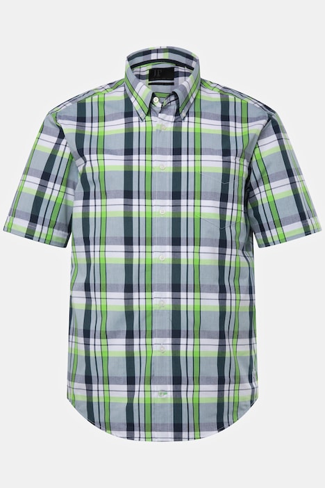 Karohemd, Halbarm, Buttondown-Kragen, Modern Fit, bis 8 XL