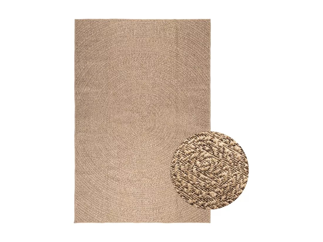 Tapis 200x290 cm aspect jute intérieur et extérieur