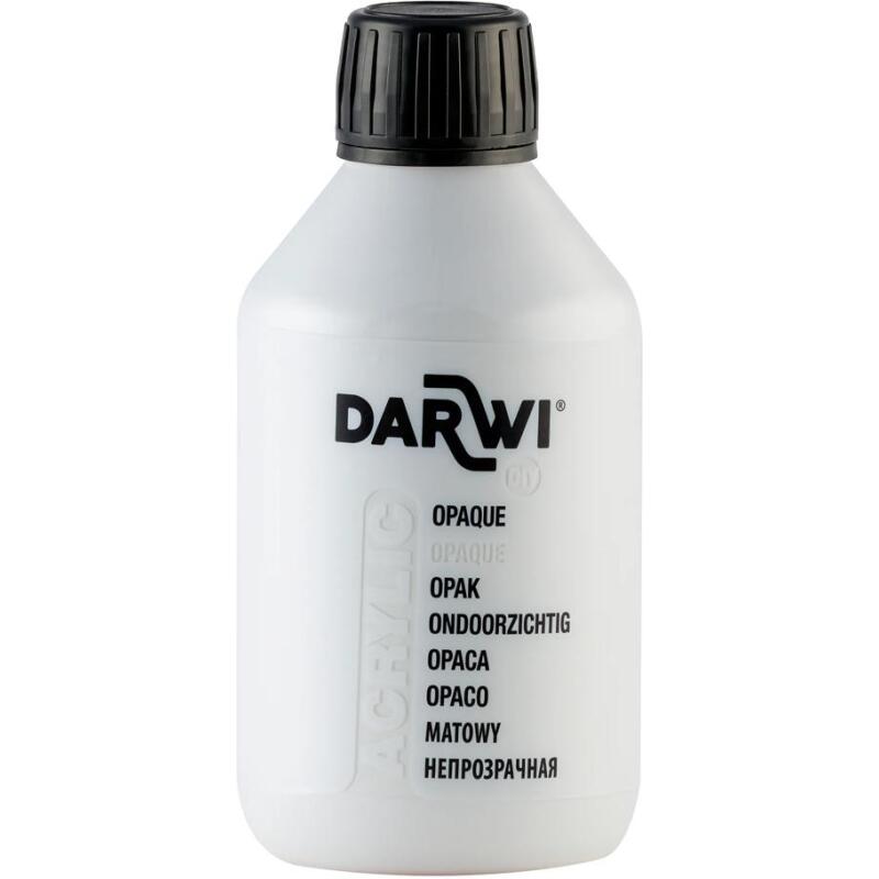 Darwi Flacon de 250 ml de Peinture Acrylique Universelle Opaque - Blanc
