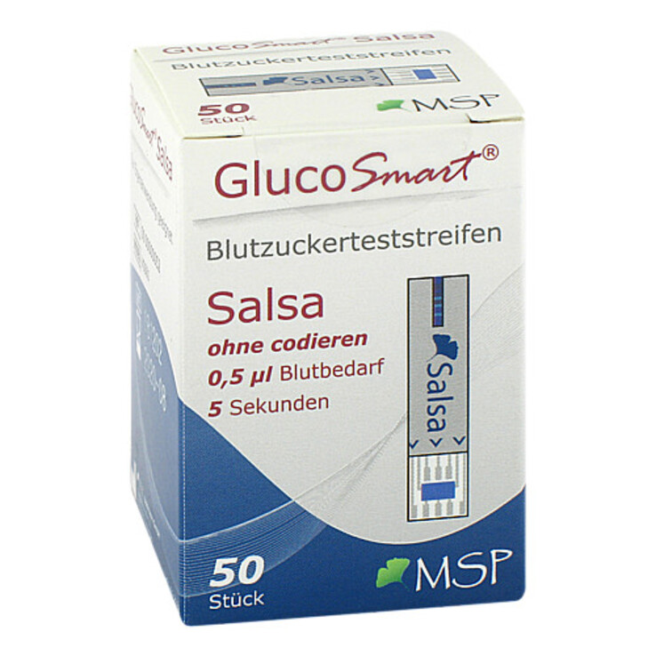 Glucosmart Salsa Blutzuckerteststreifen Dose, 50 St
