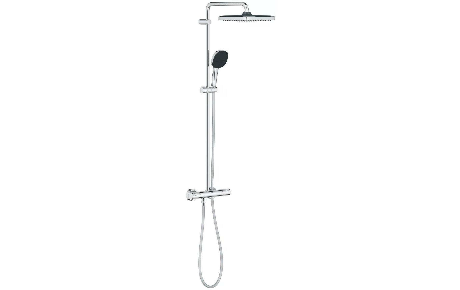 Duschsystem mit Thermostatbatterie Vitalio Comfort 250<br>Duschsystem mit Thermostatbatterie für die Wandmontage