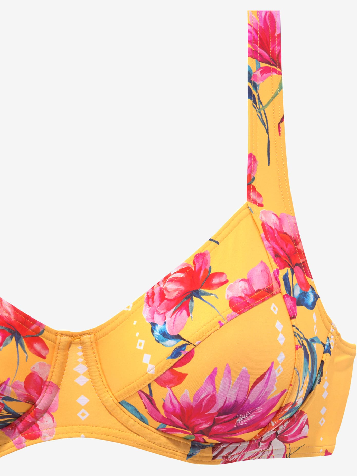 Haut de maillot de bain à armatures imprimé floral moderne