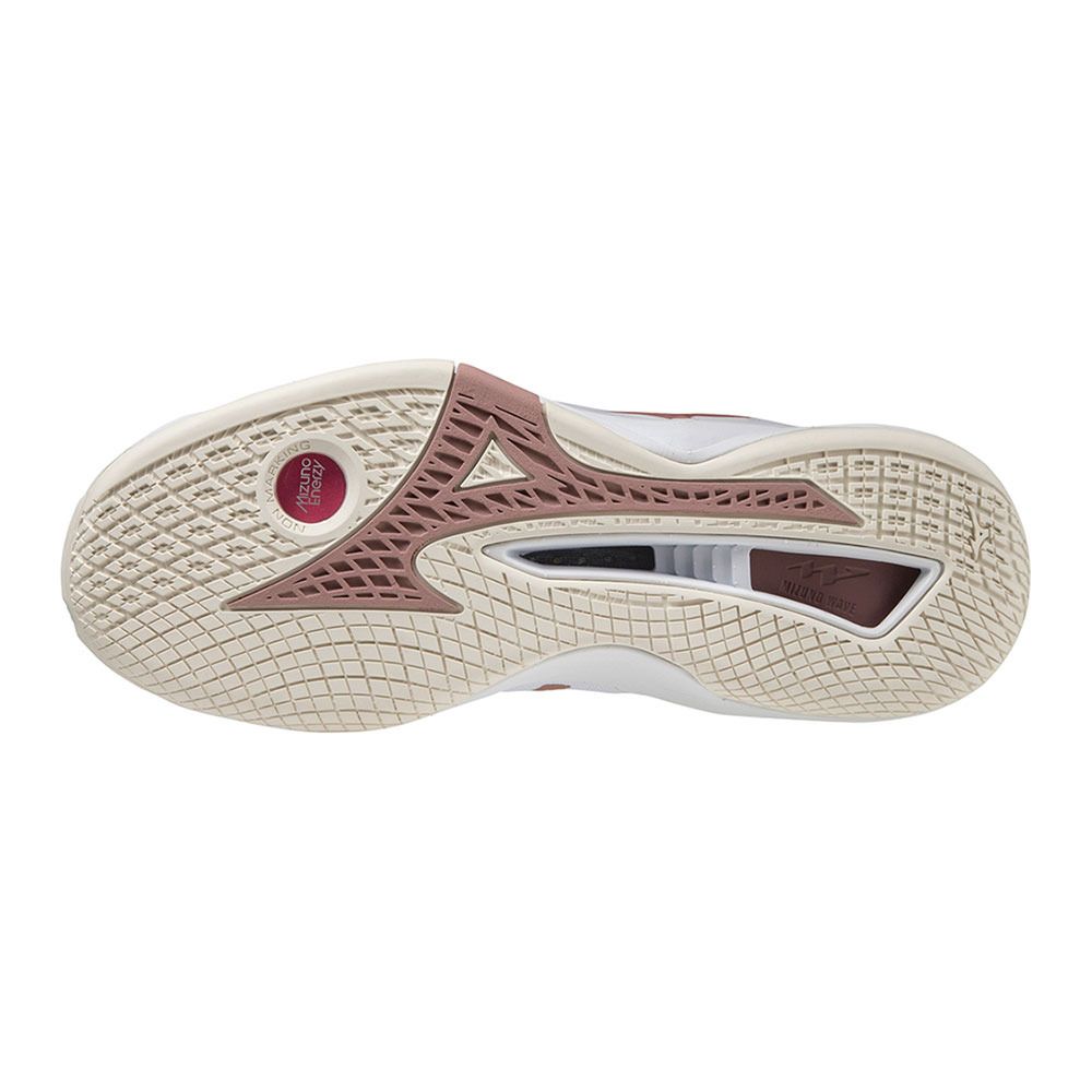 Mizuno WAVE STEALTH NEO - Chaussures handball Femme white/rose/snow white