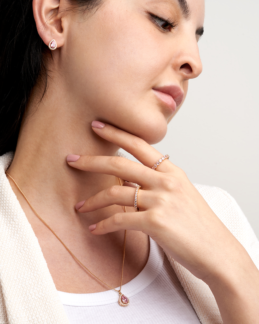 Ring-Set - Iced Pink