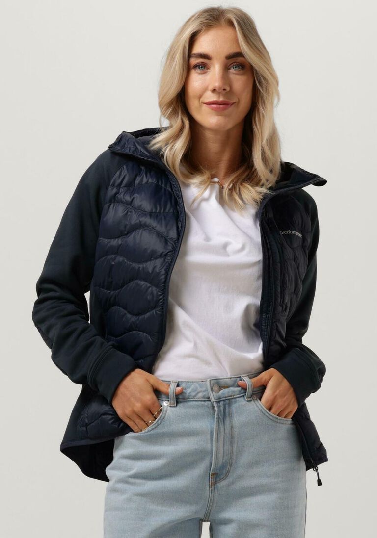 PEAK PERFORMANCE donkerblauwe peak performance jack m helium down hybrid hood