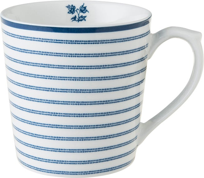 Laura Ashley mok Candy Stripe blauw 0,35 L