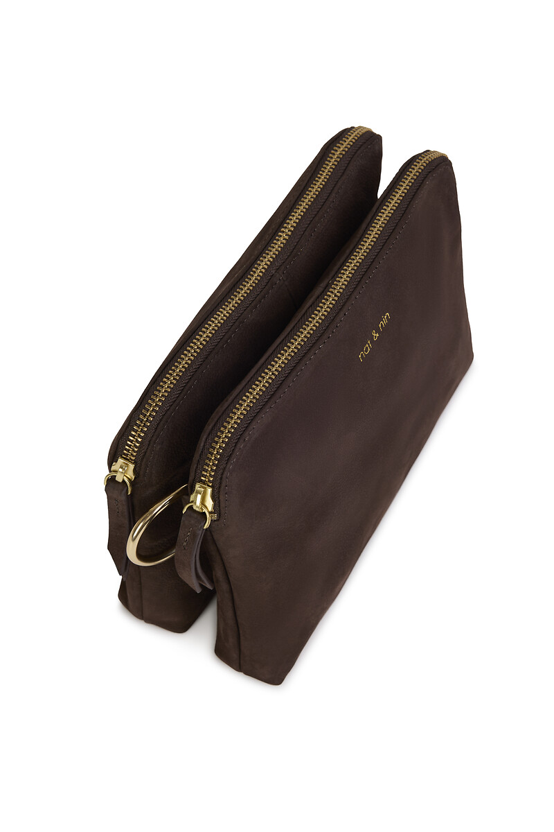 NAT & NIN<br>Bolsa de couro com compartimento duplo, Nael