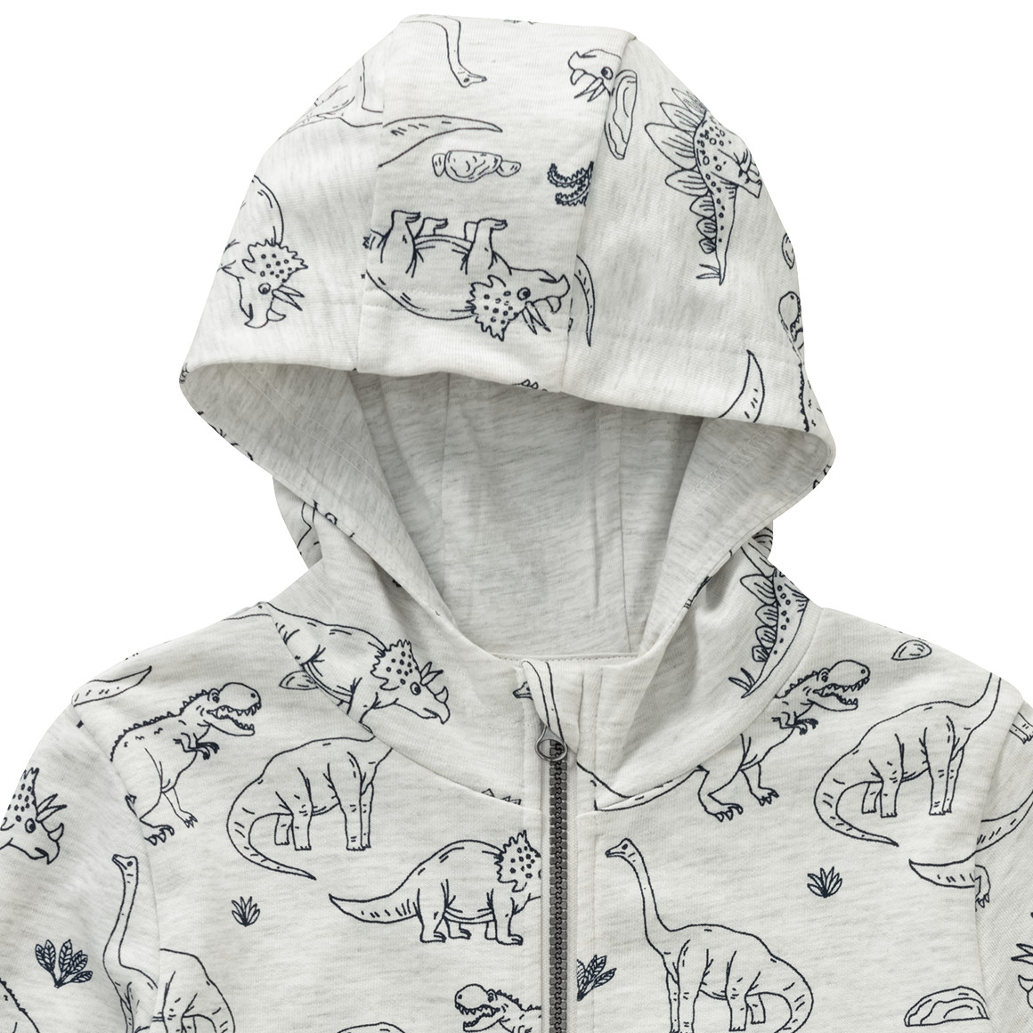 Topolino Jungen Sweatjacke mit Dino-Allover cremeweiss