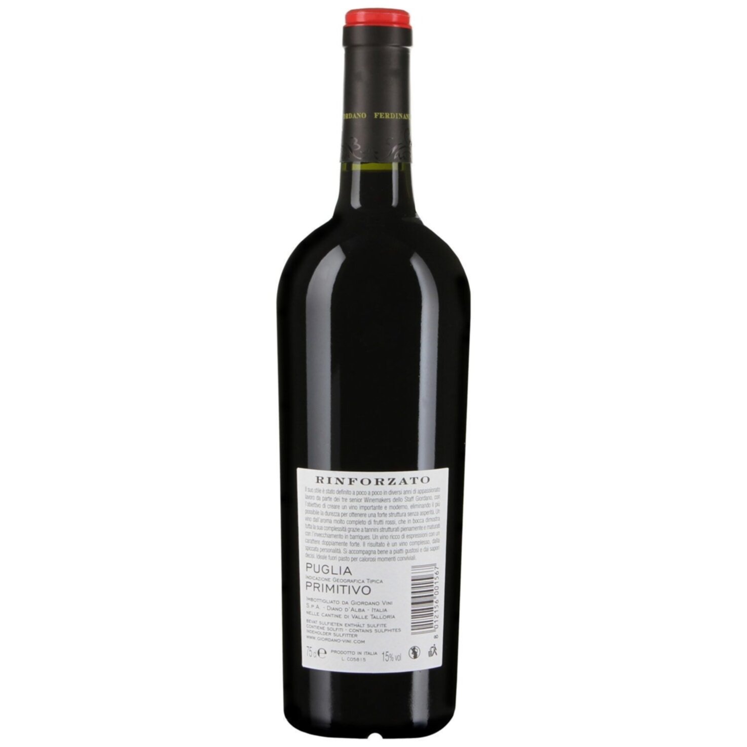 Puglia IGT Primitivo Rinforzato Giordano -75cl