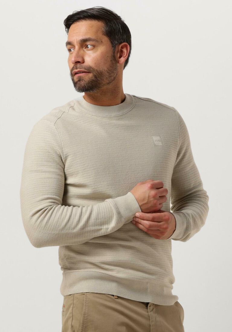 BOSS beige boss trui anoin