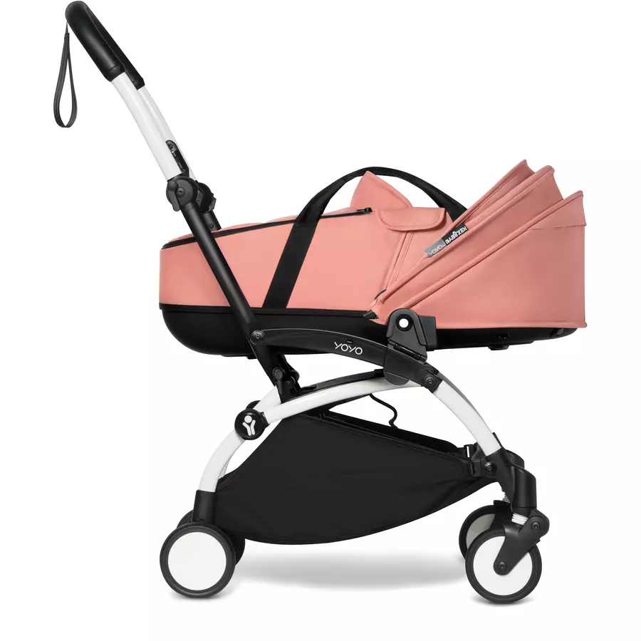 BABYZEN Kinderwagen YOYO2 0+ White mit Liegewanne und Textilset Ginger