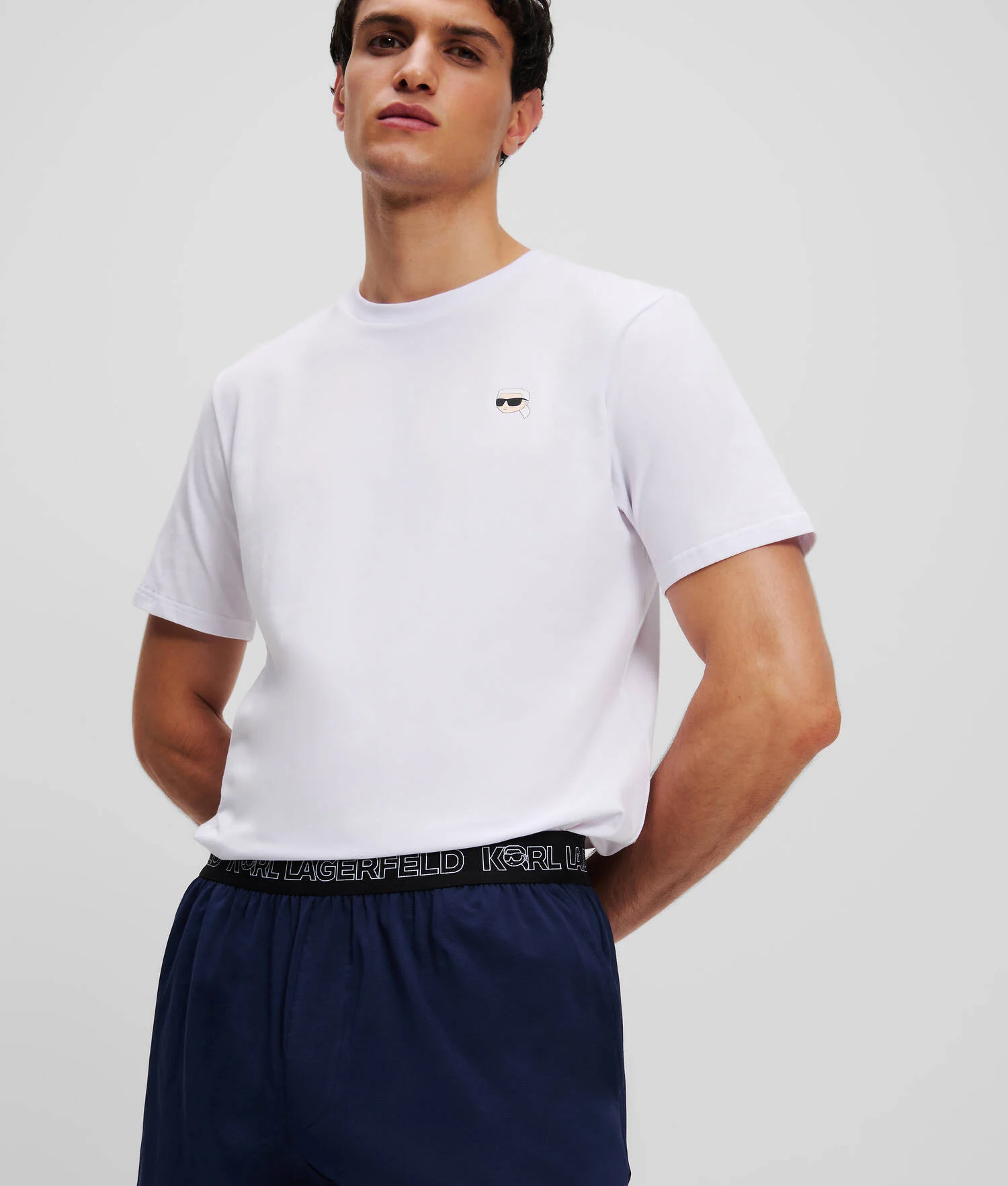 ENSEMBLE PYJAMA IKON - Noir iris-blanc