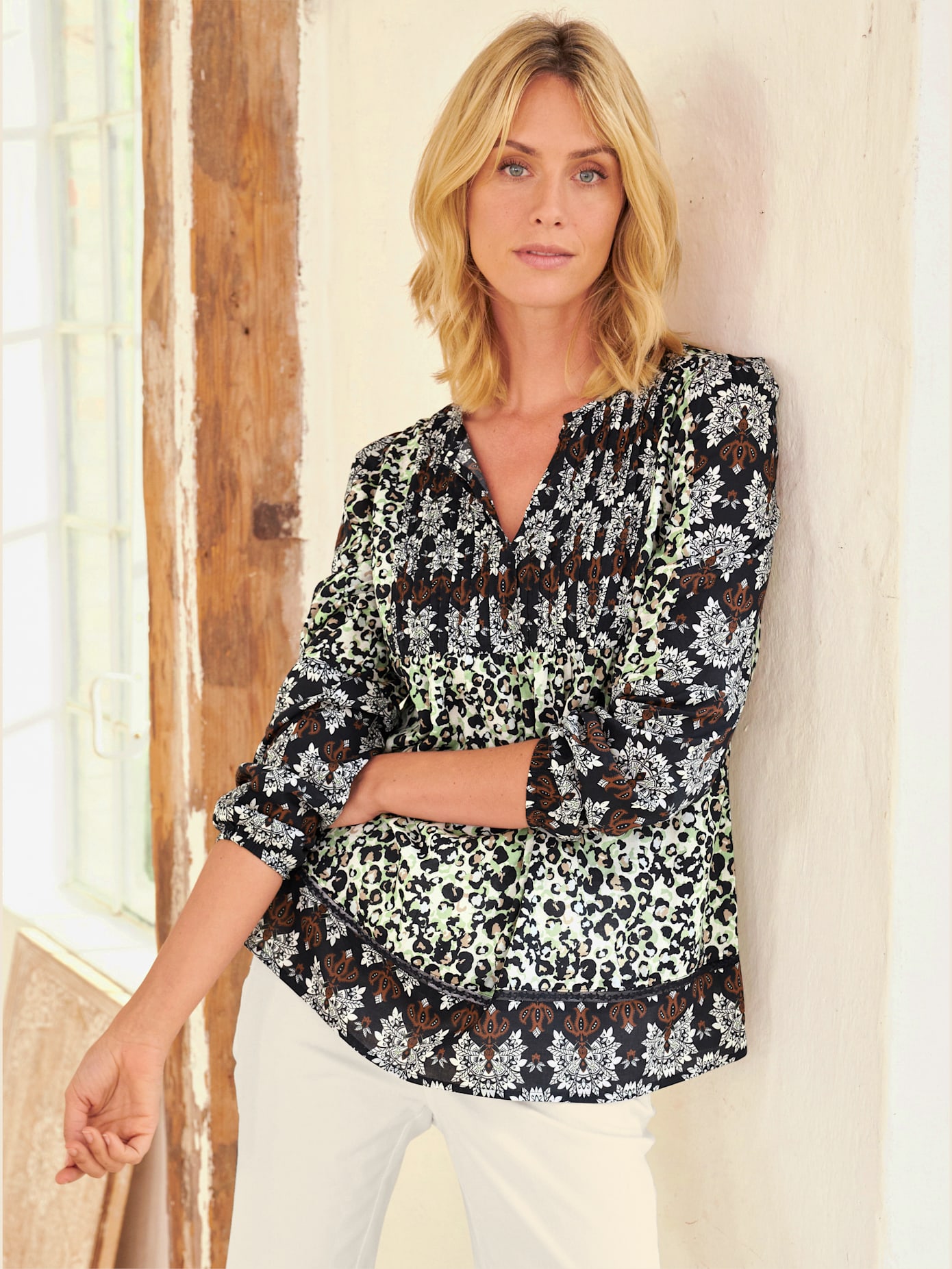 Chemisier motif patchwork