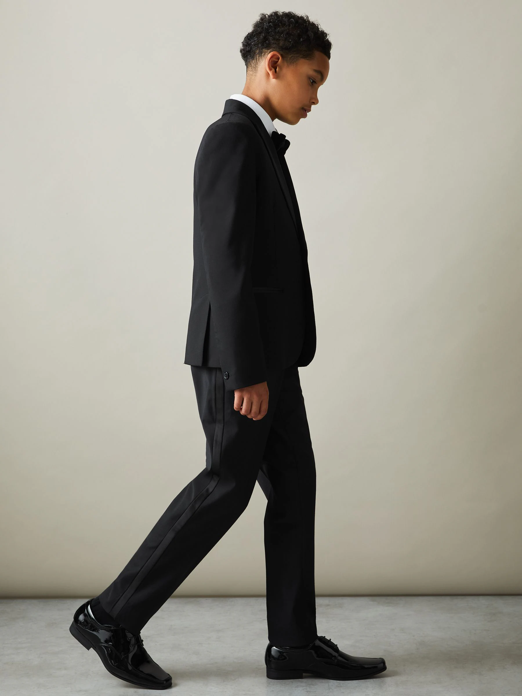 Zwart - Reiss Knightsbridge Tuxedo broek van satijn met strepen