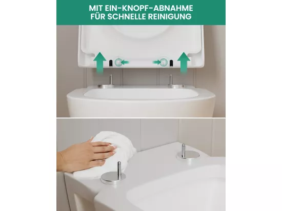 Cecipa max Abattant WC Frein de Chute, Siège de Toilettes en Forme de D, Blanc Couvercle de Toilette pour Salle de Bain