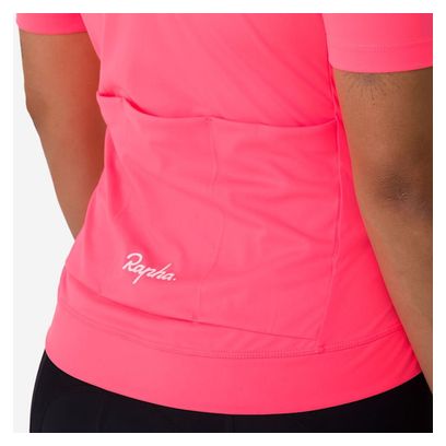 Maillot Rapha Core Jersey Rose/Blanc Femme