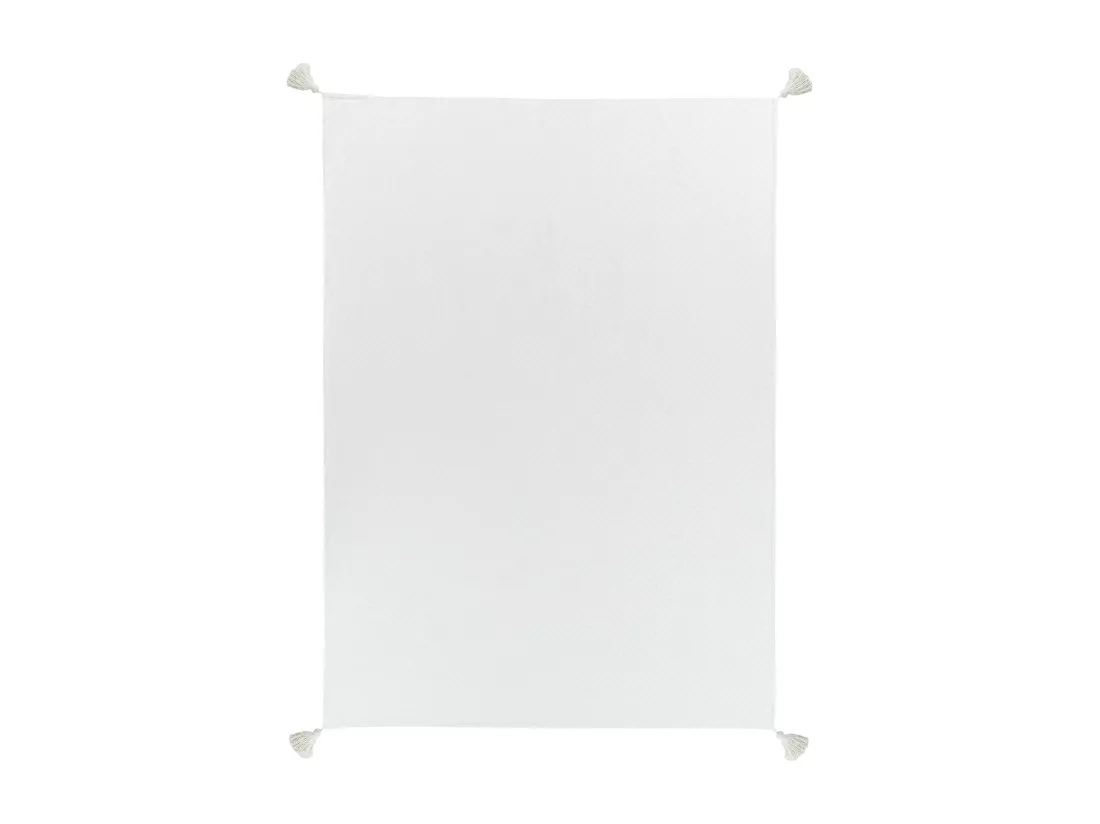 Couvre-lits LINDULA Coton 150 x 200 cm Blanc cassé