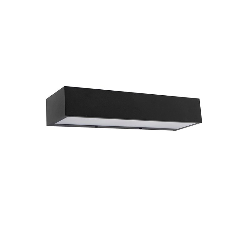 Design langwerpige wandlamp zwart 35 cm - Houx
