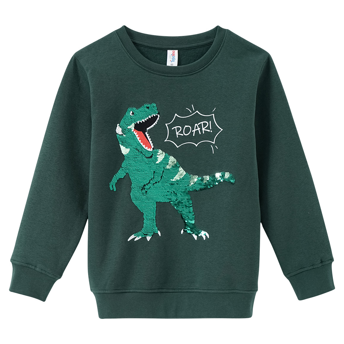 Topolino Jungen Sweatshirt mit Wendepailletten dunkelgrün