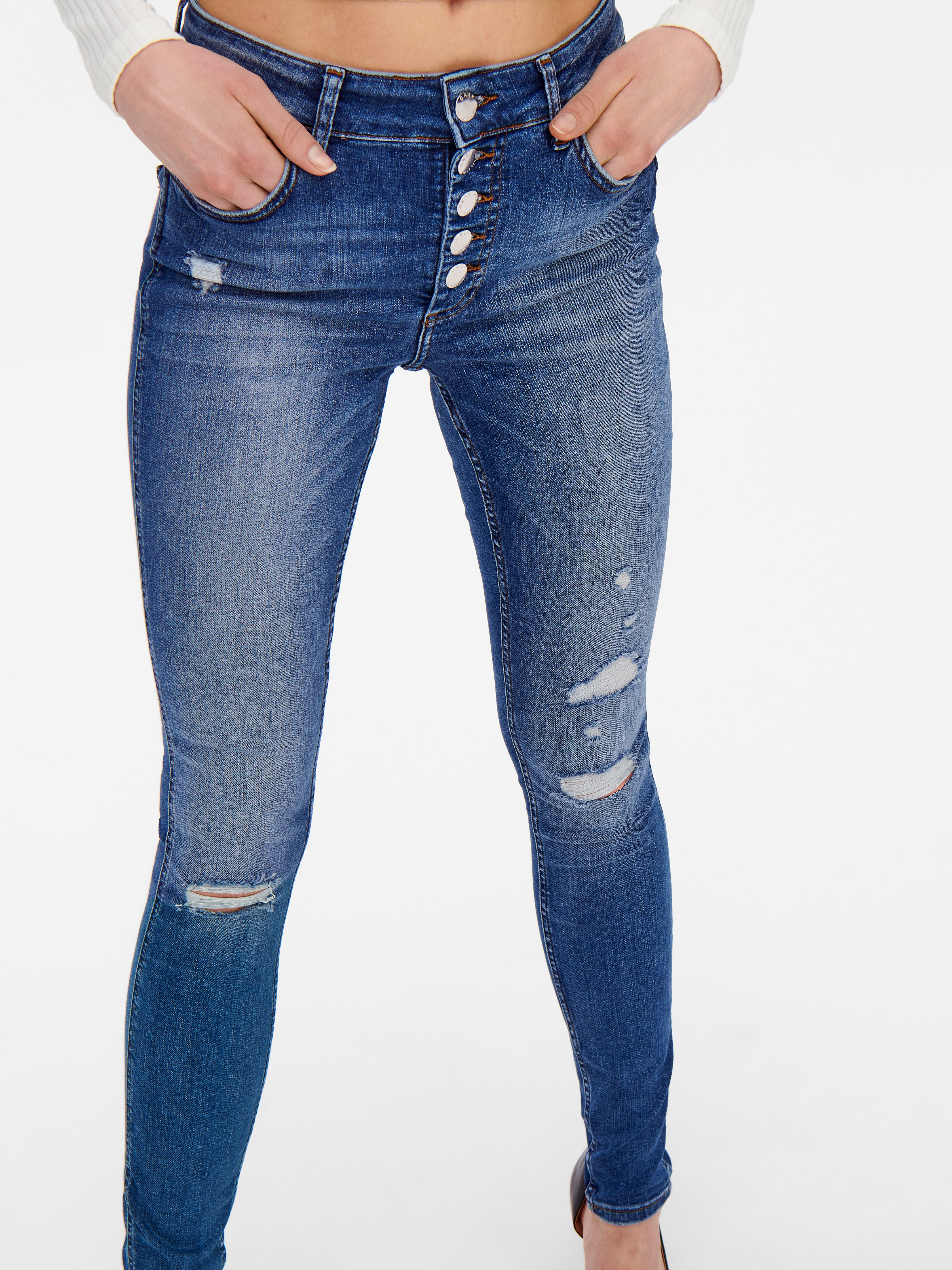 ONLBOBBY Mittlere Taille Skinny Fit Jeans Medium Blue Denim