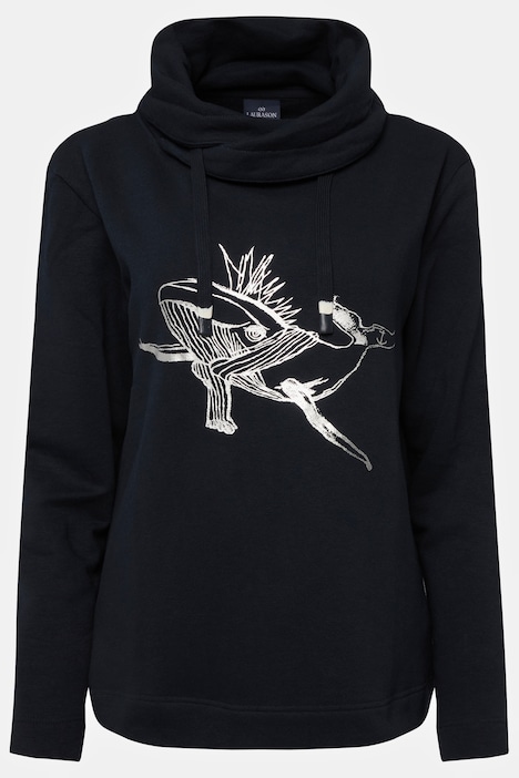 Sweatshirt, Stehkragen, Wal, Langarm, OEKO-TEX