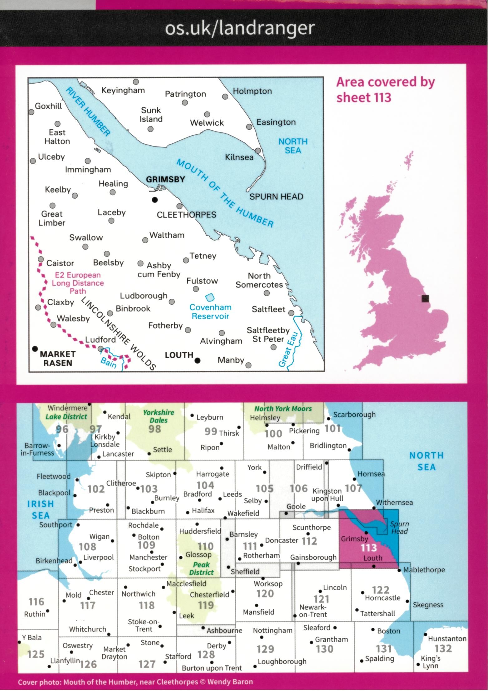 ORDNANCE SURVEY - 113 GB GRIMSBY 1 50 000