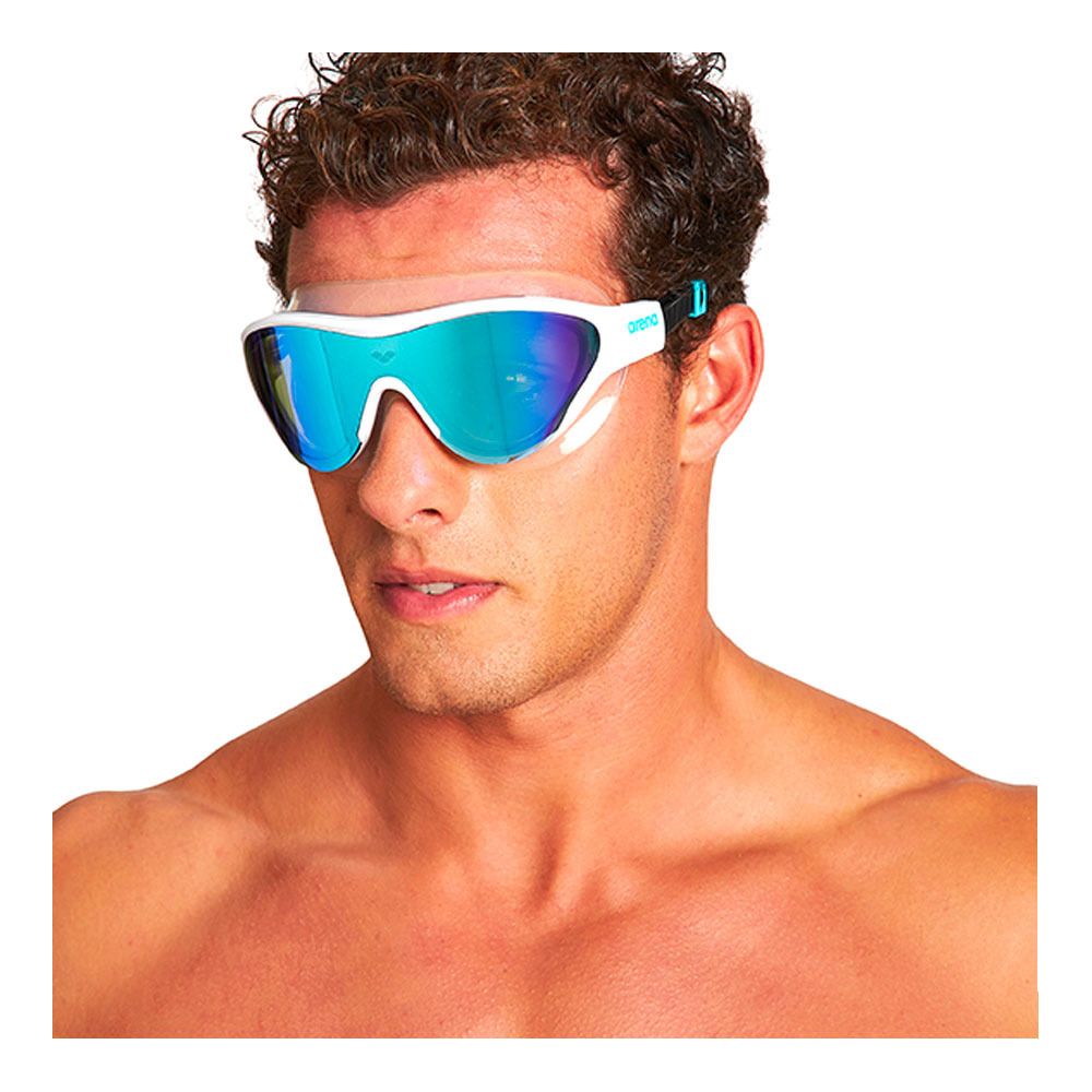 Arena THE ONE MASK MIRROR - Masque de natation blue/white/black