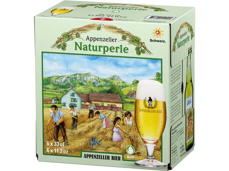 Appenzeller Bier Bier Naturperle Bio 6 x 0.33 l Helles Lagerbier aus der Schweiz
