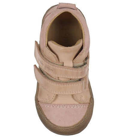 Pom Pom Schuhe - Sneakers Klettband - Alt Rose
