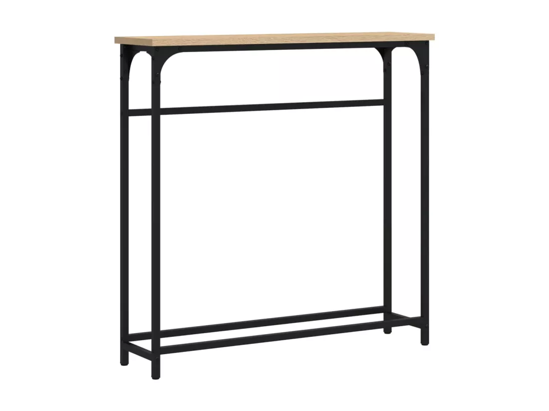 Table console chêne sonoma 75x19,5x75 cm bois d'ingénierie