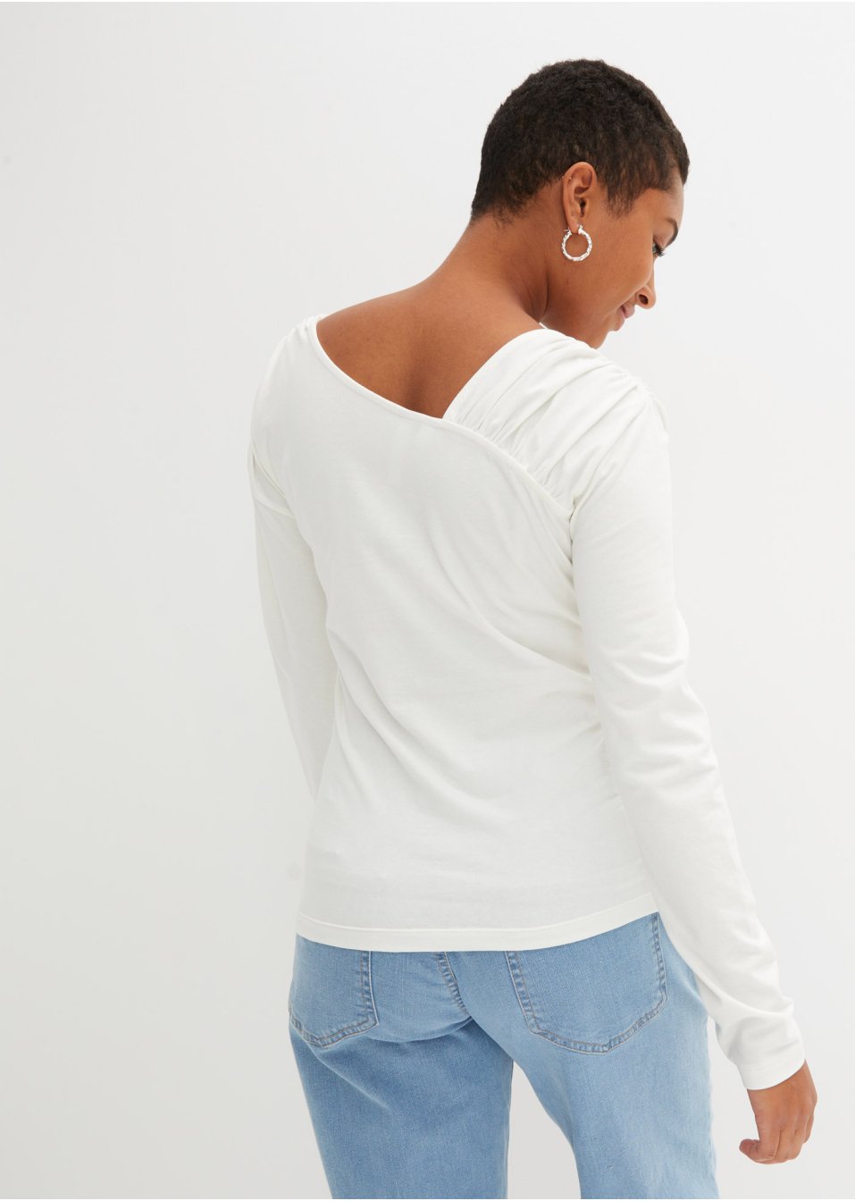 T-shirt manches longues asymétrique