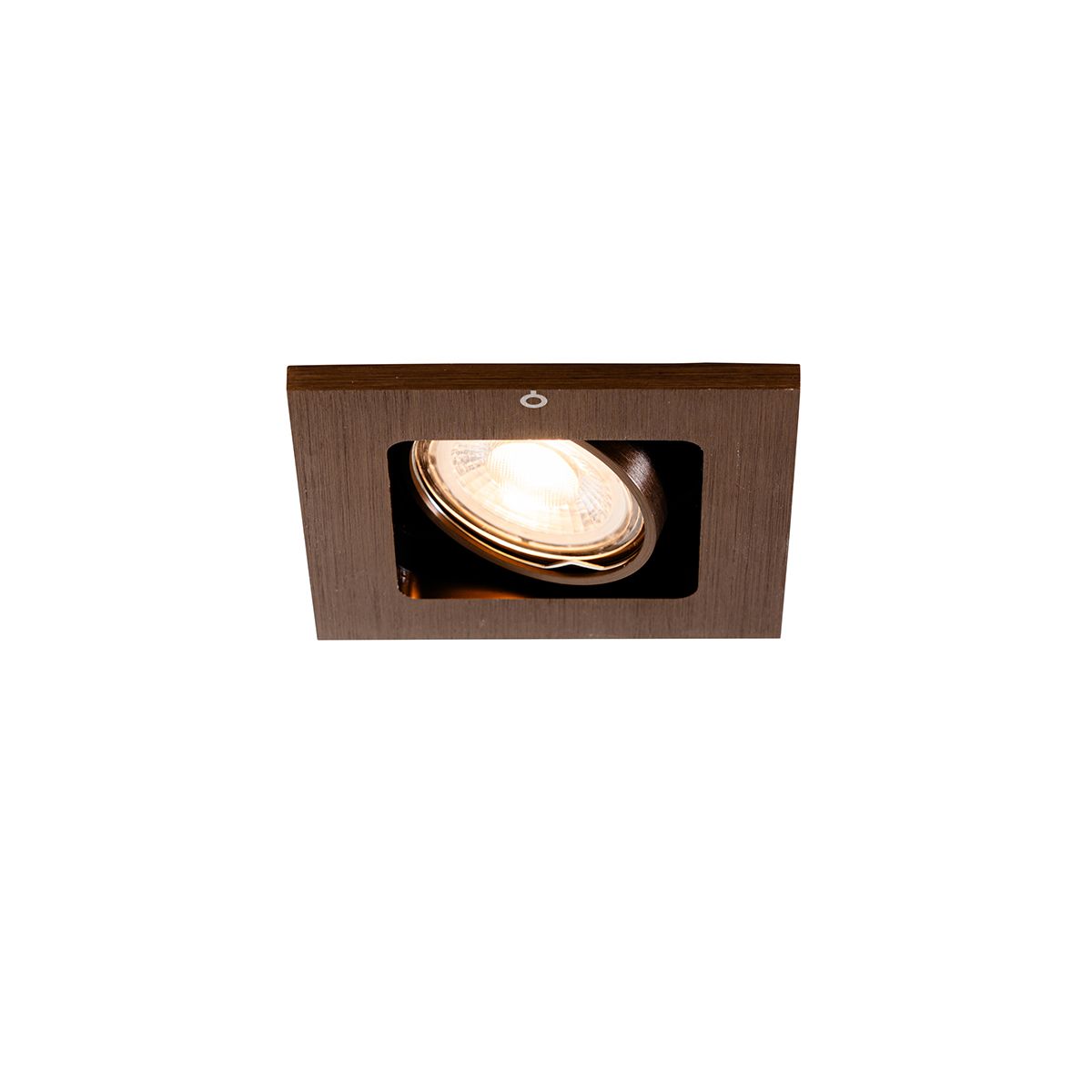 Smart inbouwspot donkerbrons draai en kantelbaar incl. Wifi GU10 50mm - Qure