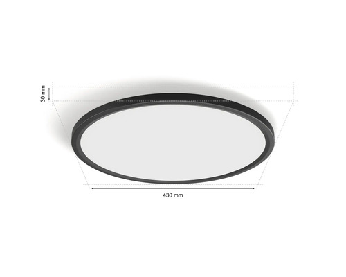 Philips Hue plafondlamp 23W 2350 lm 2200-6500 K HxØ 3,6x42,1 cm Tento wit Ambiance zwart