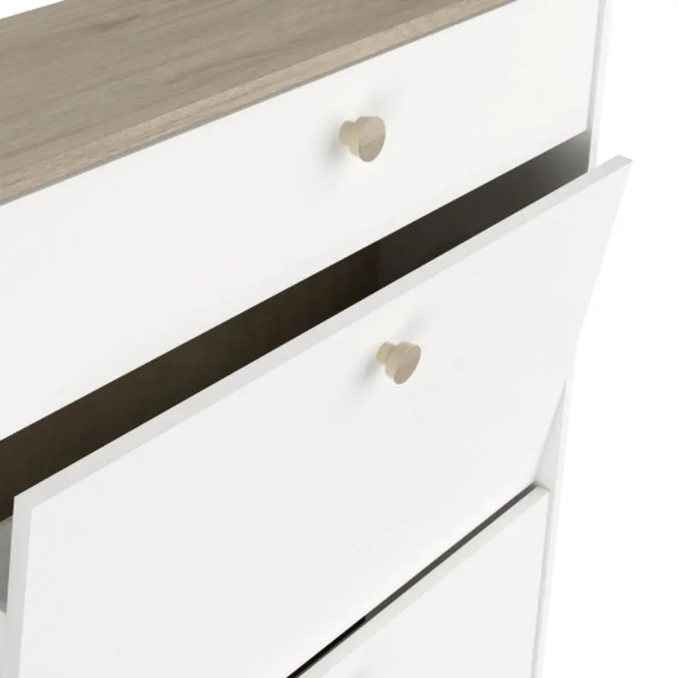 CALICOSY - Schoenenkast IZZY - Wit - 104,3x80,8x24,4 cm