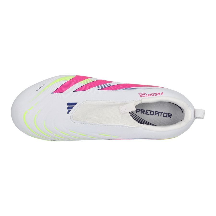 adidas Predator League Laceless FG/AG Celestial Victory - Blanc/Lucid Pink/Lucid Lemon Enfant