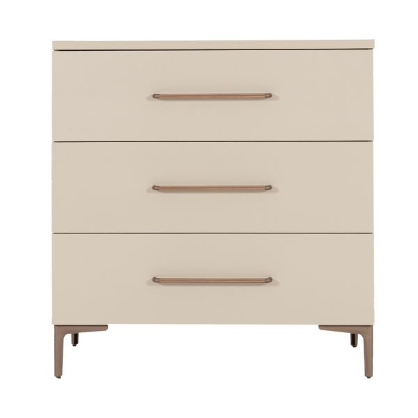 TWF Ledikant 60 x 120 - Commode 3 Laden - Hanglegkast 2 Deuren 1 Lade Salerno Metaal