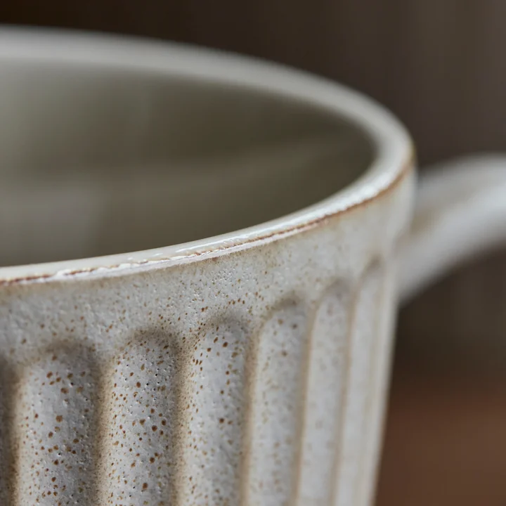 House Doctor - Pleat Tasse, Ø 9 cm, grau / braun