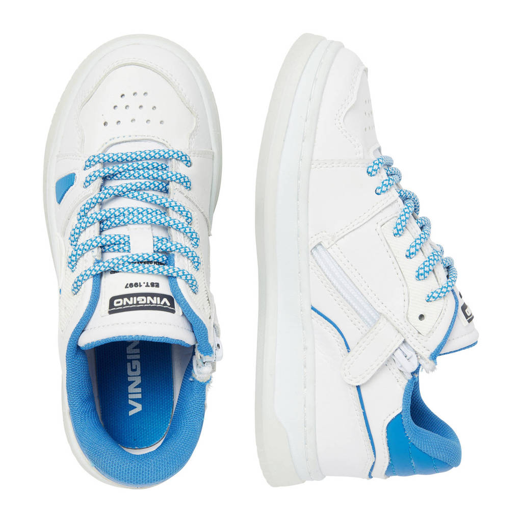 Vingino Joshua Lowleren sneakers wit/blauw