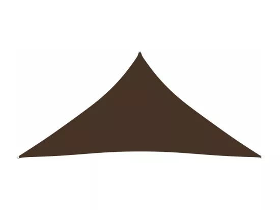 Voile de parasol tissu oxford triangulaire 3,6x3,6x3,6 m marron