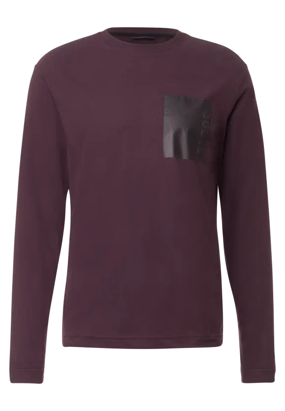Langarmshirt mit Print - ink red