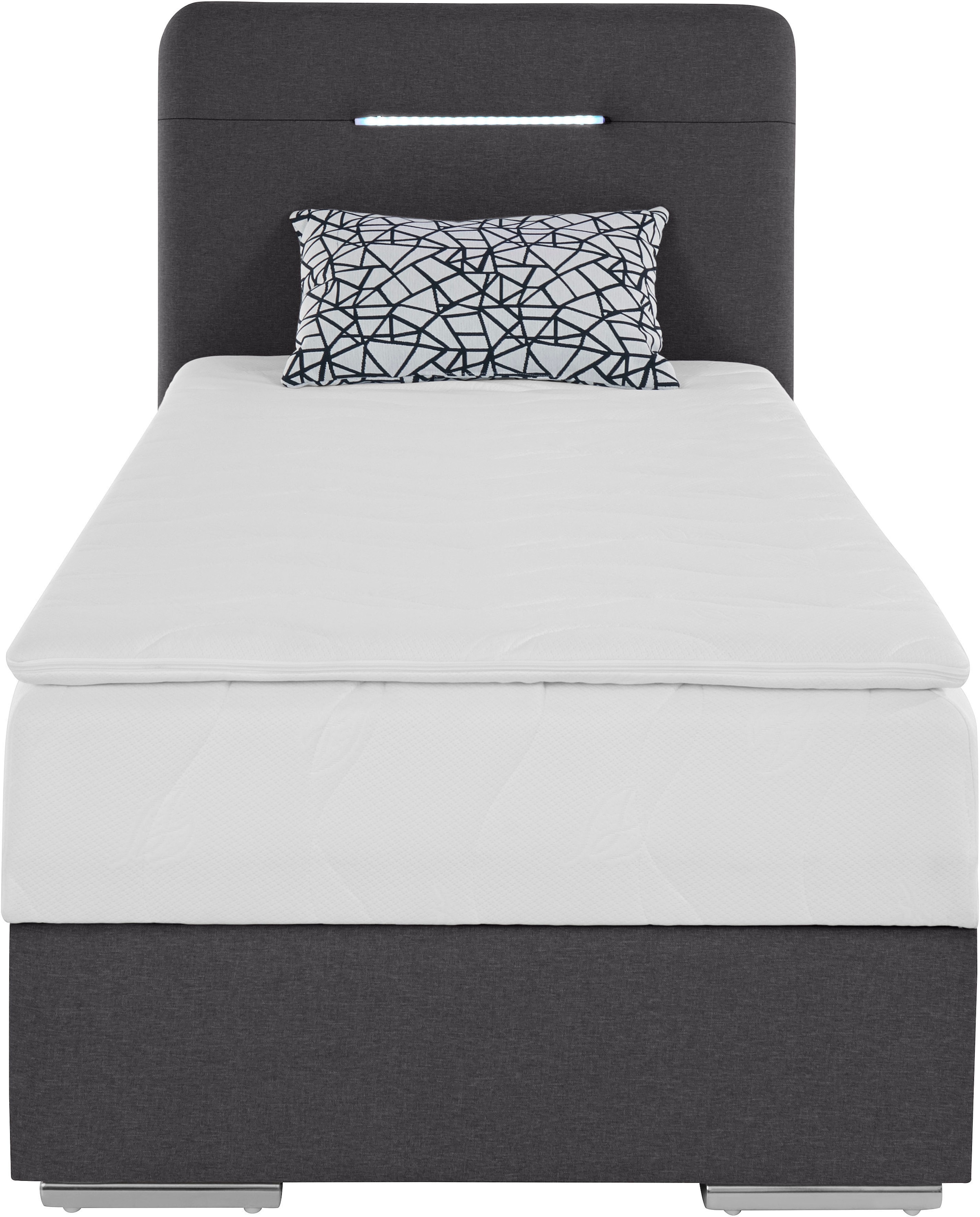 COTTA Boxbett »Lighstar« inklusive LED-Beleuchtung, Topper, Bettkasten und Zierkissen