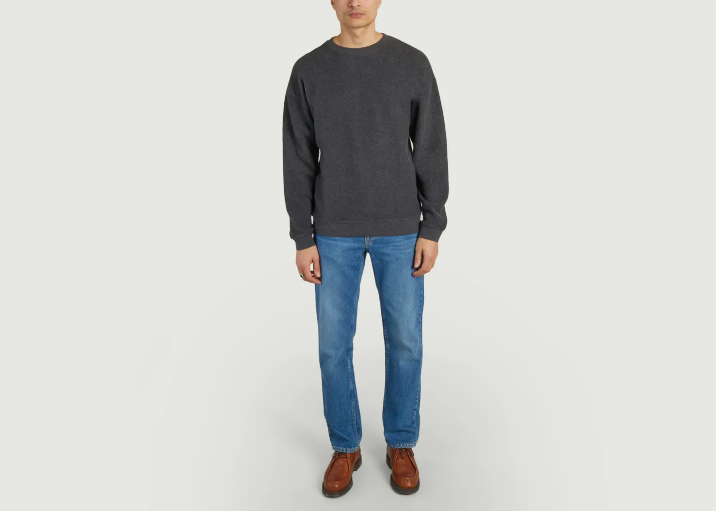 Sweatshirt en coton effet bouclette Bobypark American Vintage