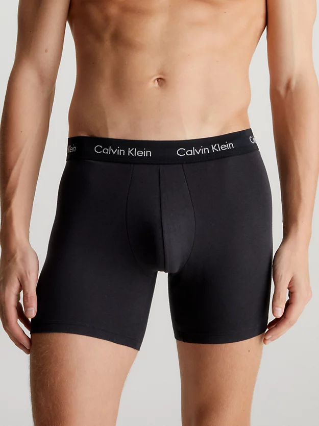 Pacote com 3 Cuecas Boxer Longas - Algodão Elástico