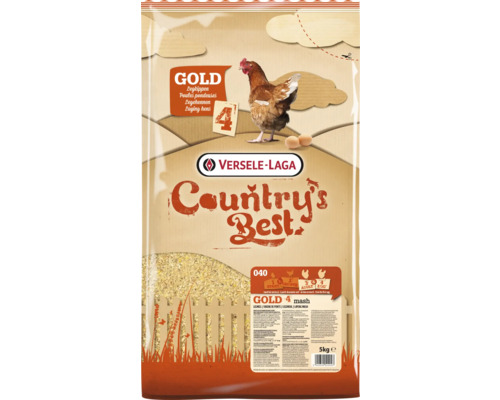 Pluimveevoer VERSELE-LAGA Country's Best GOLD 4 Mash 5kg Legmeel voor leghennen vanaf ca. 18 weken, kippenvoer